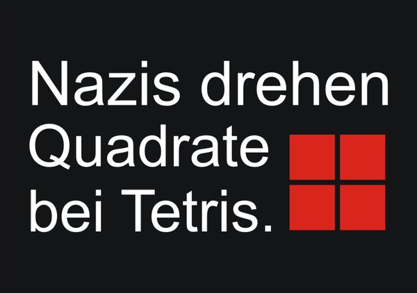 100 Aufkleber - Nazis drehen Quadrate